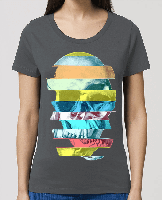 Essential women\'s t-shirt Stella Jazzer Glitch Skull by ali_gulec