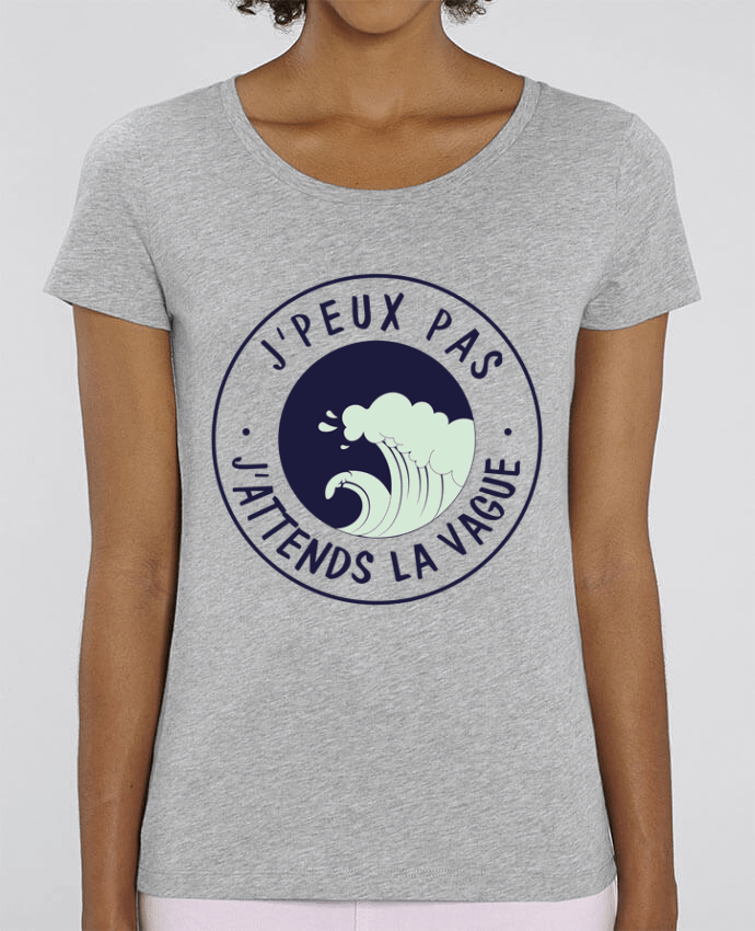 T-shirt Femme Je peux pas j'attends la vague par FRENCHUP-MAYO