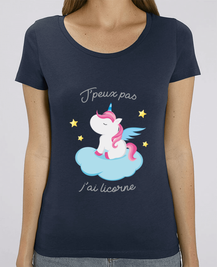 Essential women\'s t-shirt Stella Jazzer Je peux pas j'ai licorne by FRENCHUP-MAYO