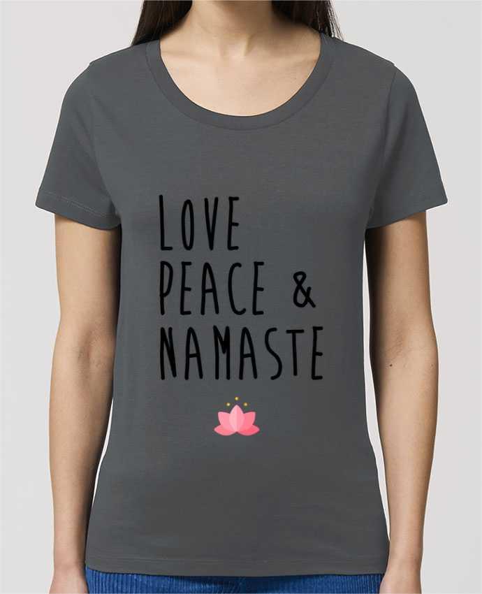 Essential women\'s t-shirt Stella Jazzer Love, Peace & Namaste by tunetoo