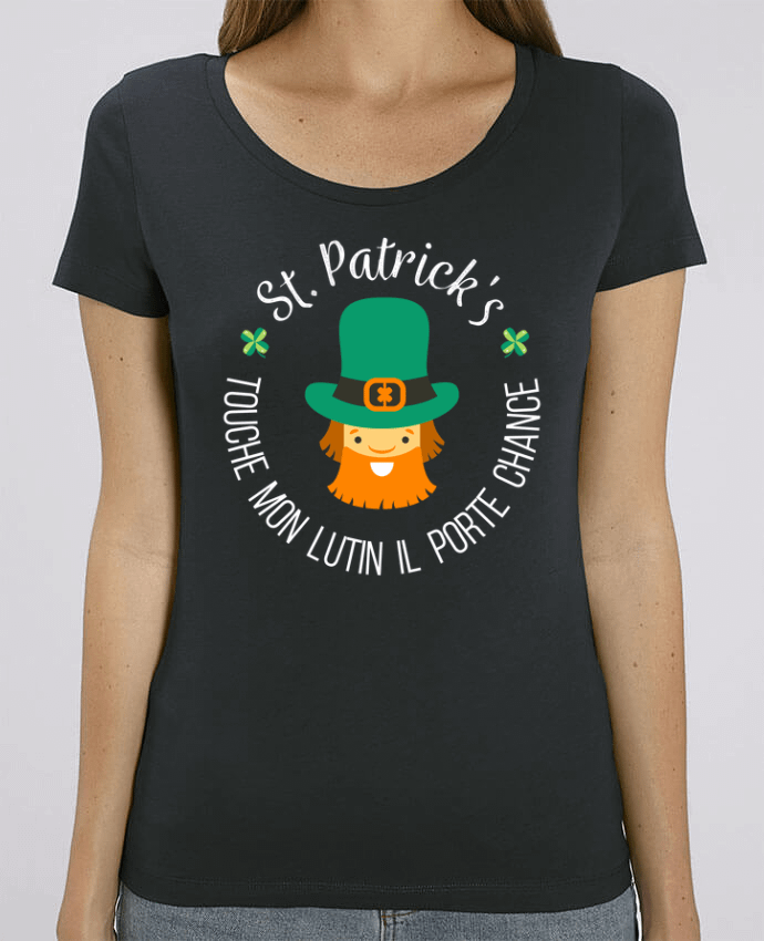 T-shirt Femme Saint Patrick, Touche mon lutin il porte chance par tunetoo
