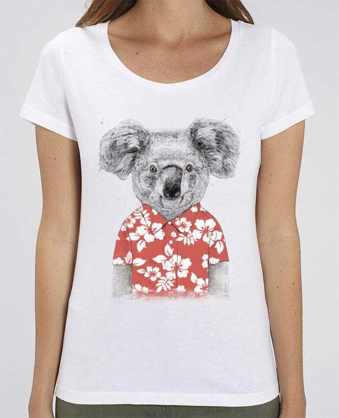 T-shirt Femme Summer koala par Balàzs Solti