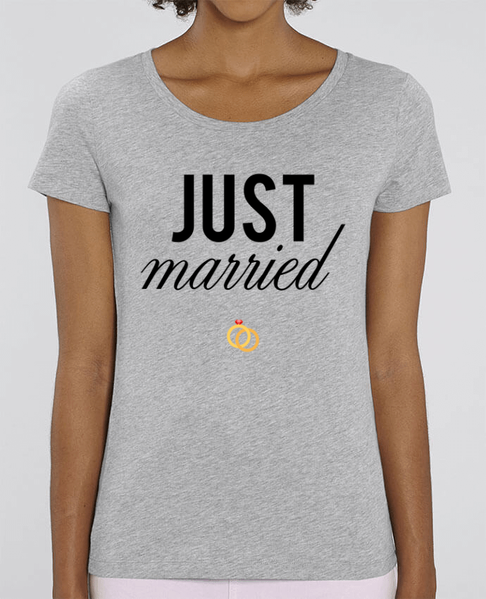 Camiseta Essential pora ella Stella Jazzer Just married por tunetoo