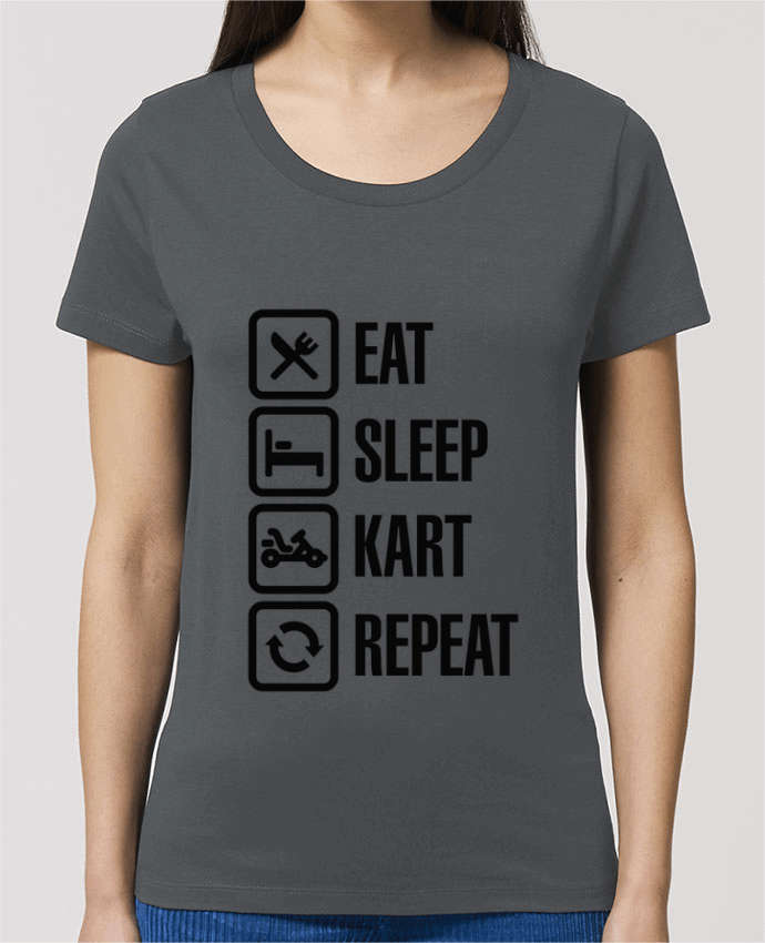 T-shirt Femme Eat, sleep, kart, repeat par LaundryFactory