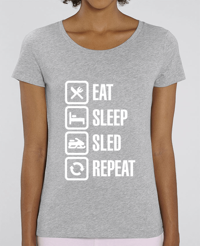Camiseta Essential pora ella Stella Jazzer Eat, sleep, sled, repeat por LaundryFactory