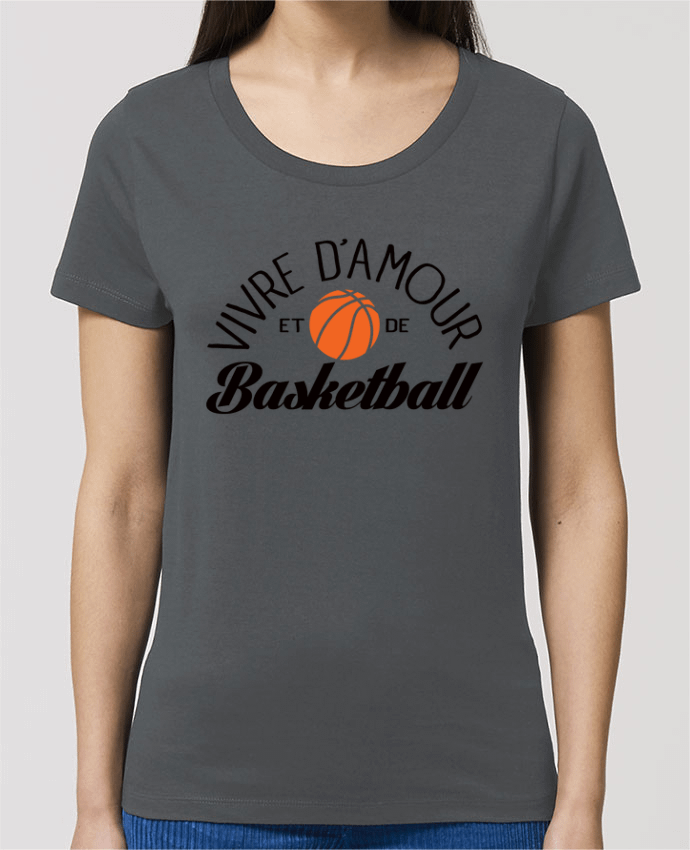 T-shirt Femme Vivre d'Amour et de Basketball par Freeyourshirt.com