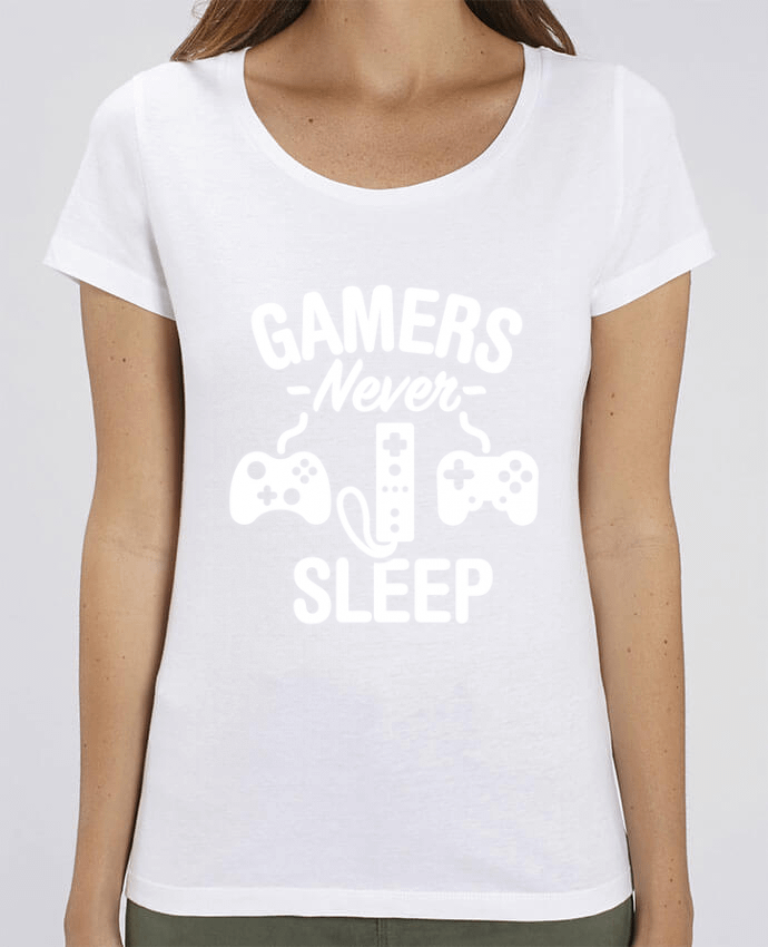 Camiseta Essential pora ella Stella Jazzer Gamers never sleep por LaundryFactory