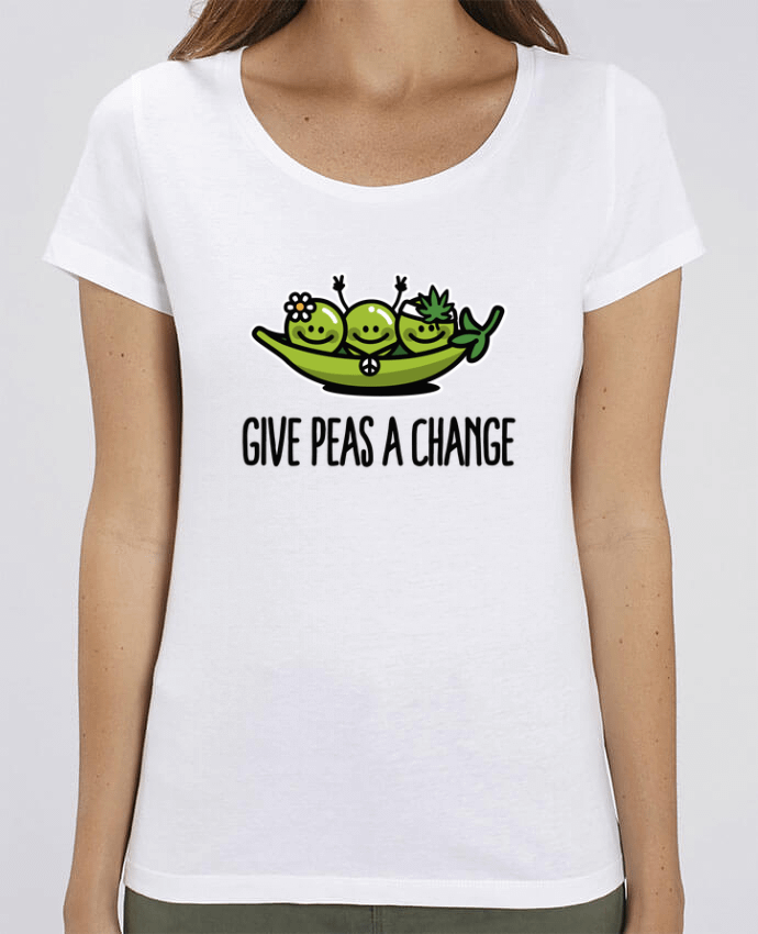 Essential women\'s t-shirt Stella Jazzer Give peas a change by LaundryFactory