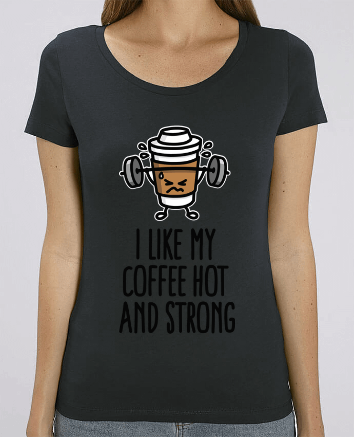 Camiseta Essential pora ella Stella Jazzer I like my coffee hot and strong por LaundryFactory