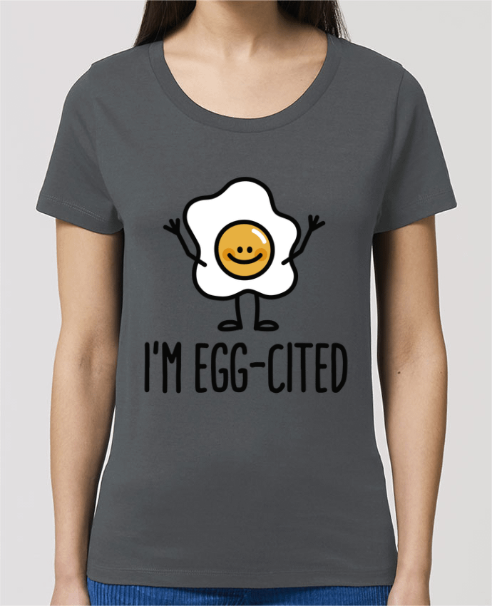 Camiseta Essential pora ella Stella Jazzer I'm egg-cited por LaundryFactory