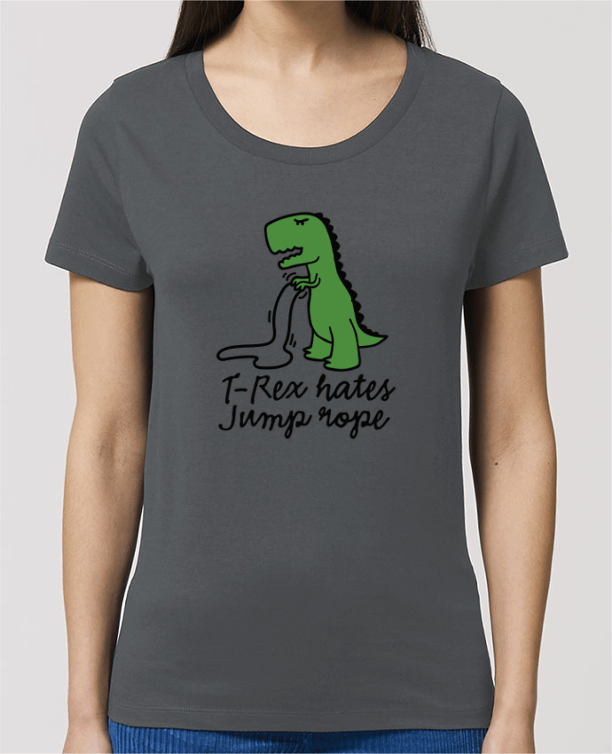 Essential women\'s t-shirt Stella Jazzer TREX HATES JUMP ROPE by LaundryFactory