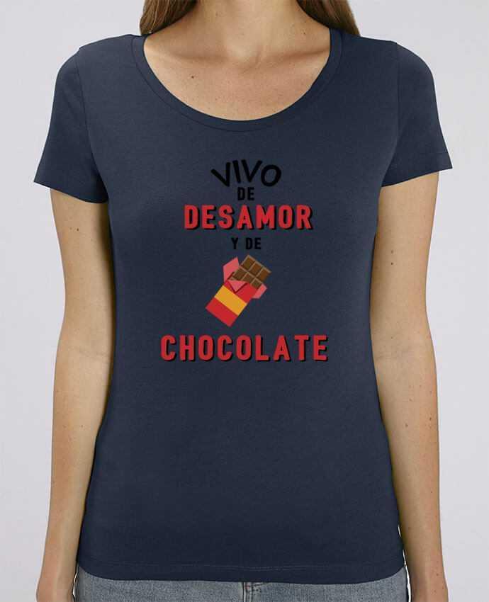T-shirt Femme Vivo de desamor y de chocolate par tunetoo
