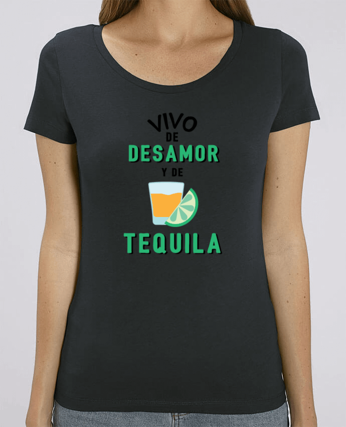 T-shirt Femme Vivo de desamor y de tequila par tunetoo
