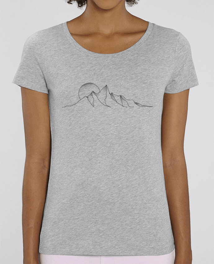 T-shirt Femme mountain draw par /wait-design