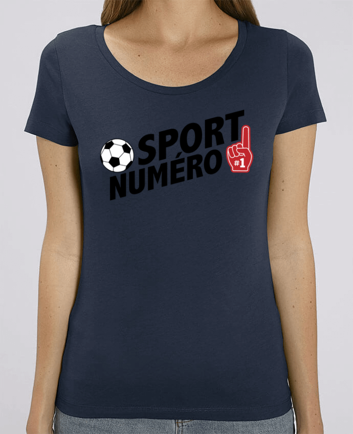 Camiseta Essential pora ella Stella Jazzer Sport numéro 1 Football por tunetoo