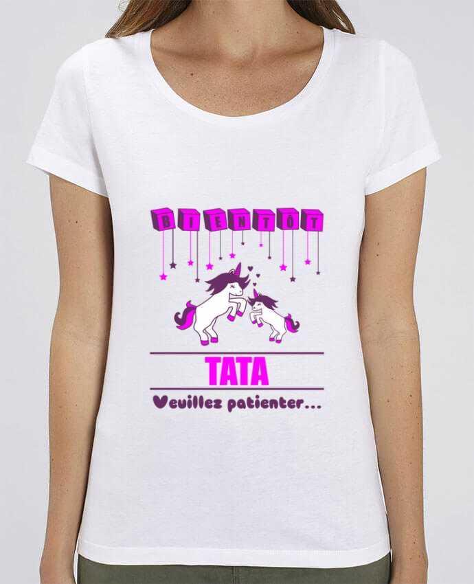 Essential women\'s t-shirt Stella Jazzer Bientôt Tata, future Tante, licorne by Benichan