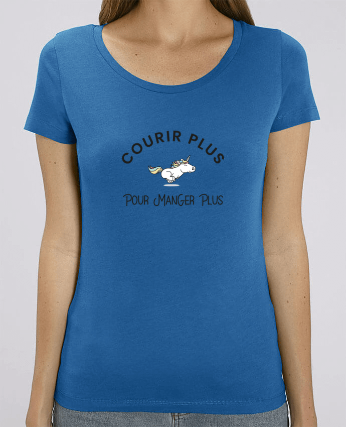 T-shirt Femme Courir plus pour manger plus - Licorne par Folie douce