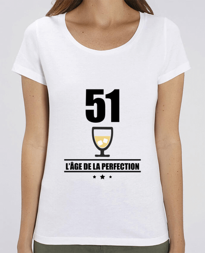 T-shirt Femme 51 ans, âge de la perfection, pastis, anniversaire par Benichan