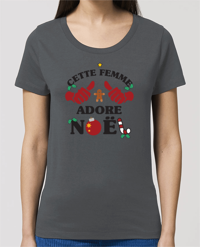 Camiseta Essential pora ella Stella Jazzer Cette femme adore noël por tunetoo