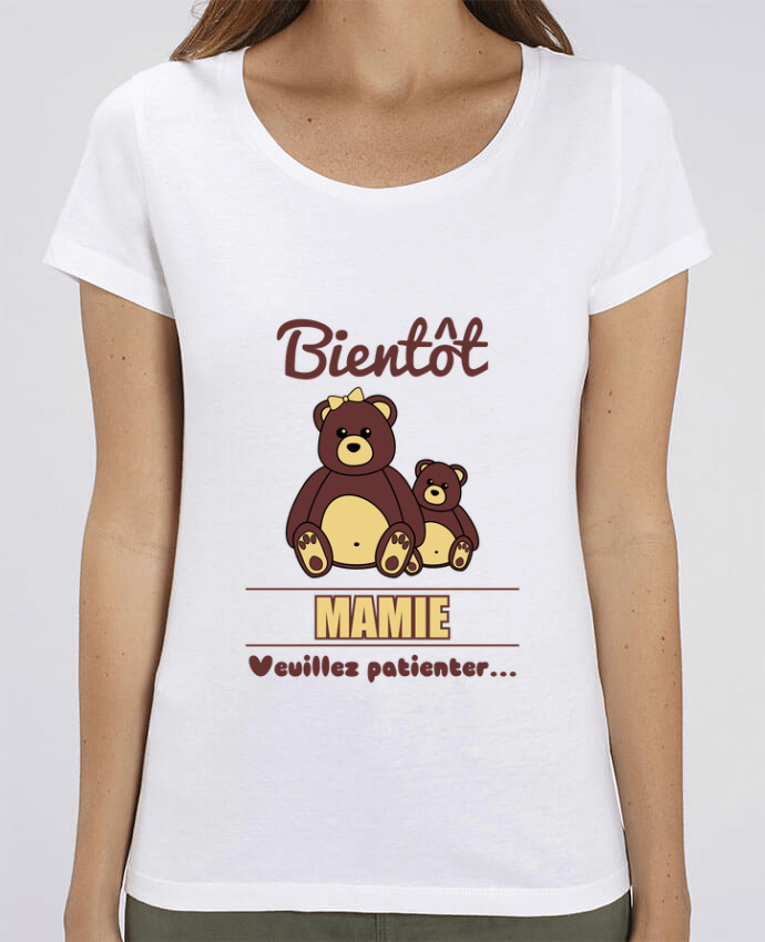 Essential women\'s t-shirt Stella Jazzer Bientôt Mamie, future grand-mère, ourson, famille, grossesse by Benichan