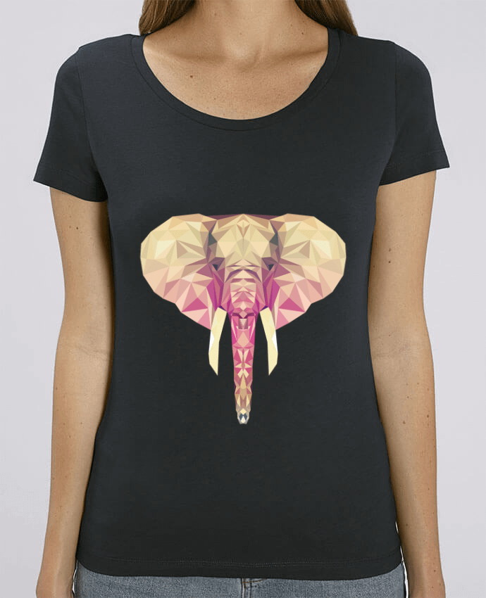 Camiseta Essential pora ella Stella Jazzer Elefante poligonal por color indigo