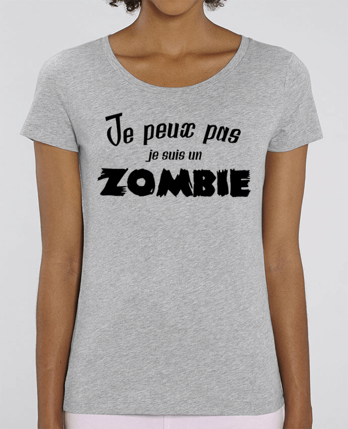 T-shirt Femme Je peux pas je suis un Zombie par L'Homme Sandwich