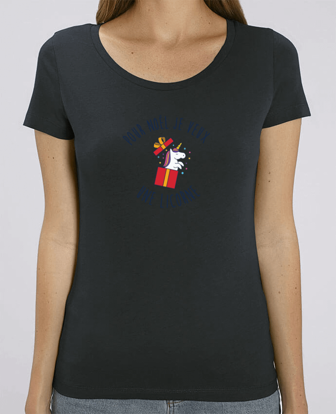 T-shirt Femme Noël - Je veux une licorne par tunetoo