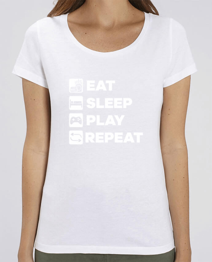 T-shirt Femme Eat Sleep Play Replay par tunetoo