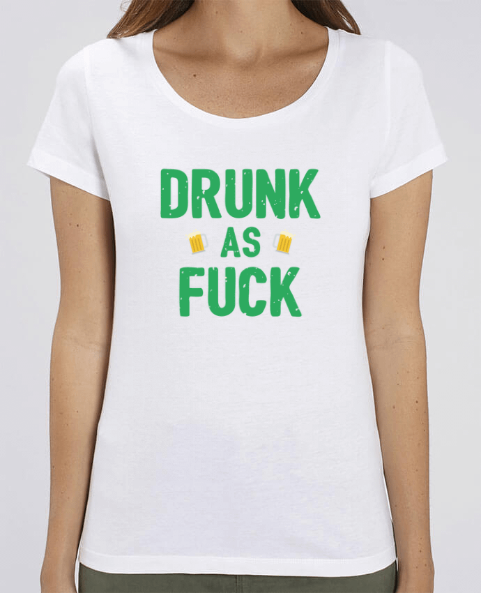 Essential women\'s t-shirt Stella Jazzer Drunk as fuck by tunetoo