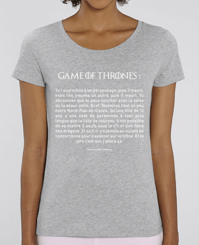 T-shirt Femme Résumé de Game of Thrones par tunetoo