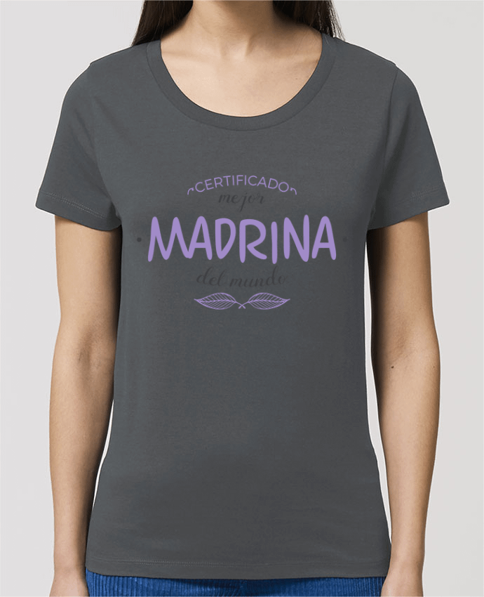 T-shirt Femme Certificado mejor madrina del mundo par tunetoo