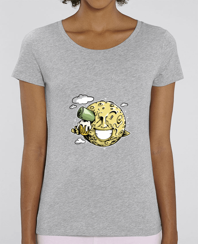 T-shirt Femme Lune & bière par Tomi Ax - tomiax.fr