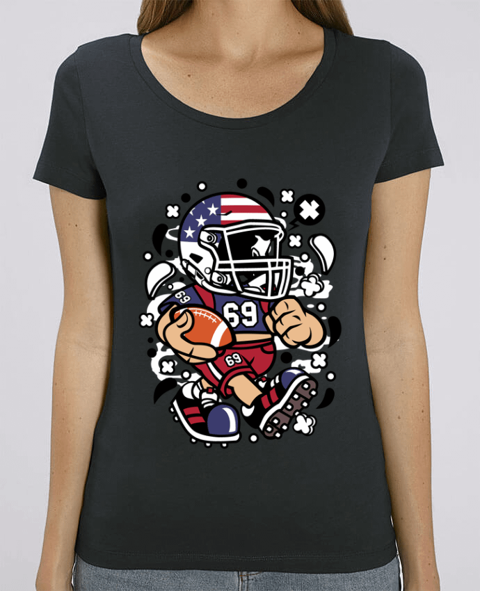 T-shirt Femme Football Américain Cartoon | By Kap Atelier Cartoon par Kap Atelier