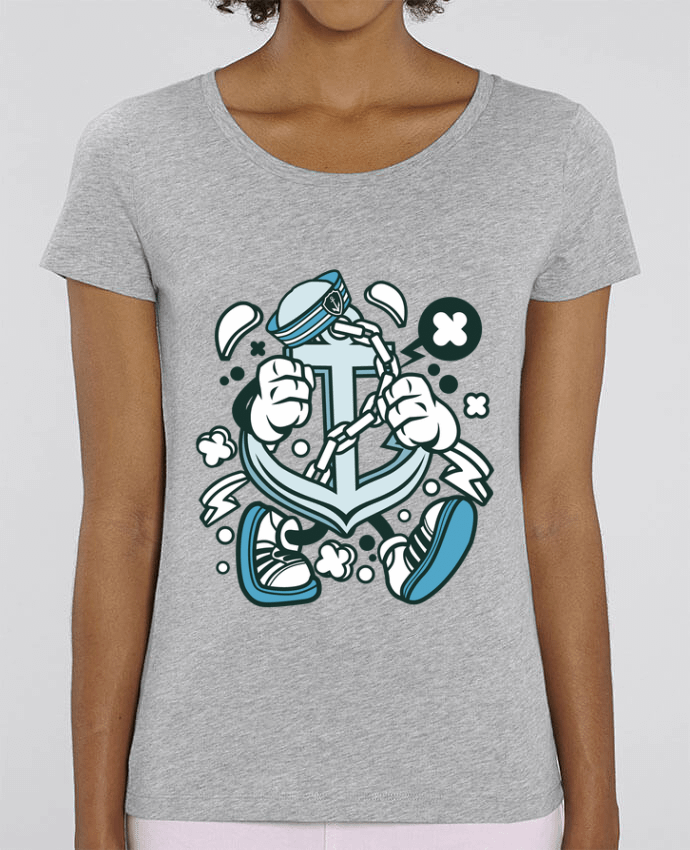 T-shirt Femme Ancre de bateau Cartoon | By Kap Atelier Cartoon par Kap Atelier