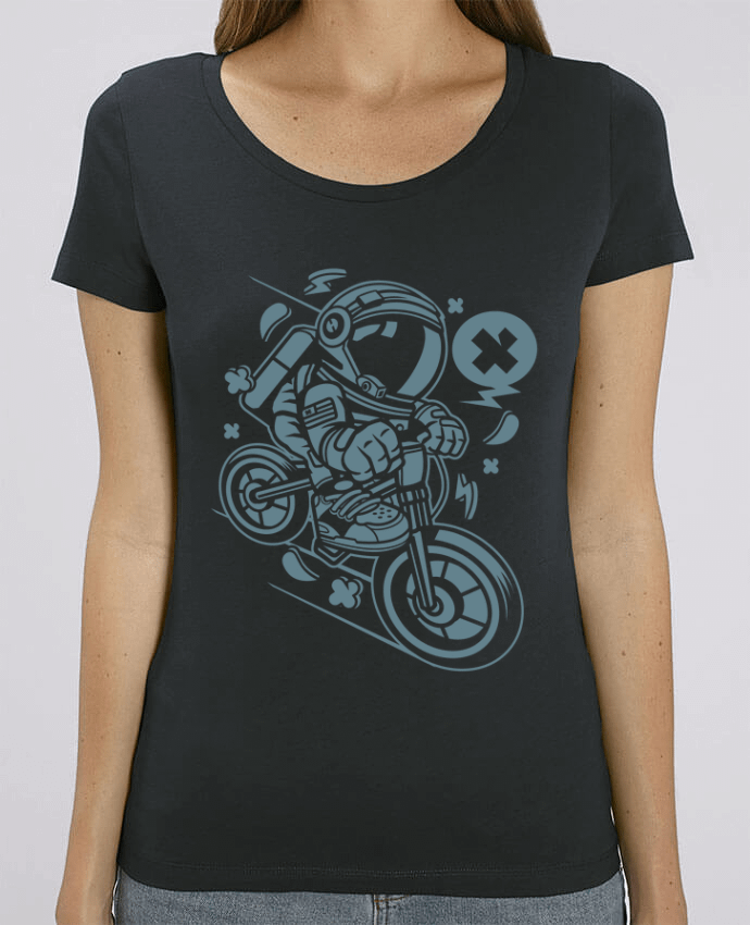 Essential women\'s t-shirt Stella Jazzer Astronaute Motard Cartoon | By Kap Atelier Cartoon by Kap Atelier