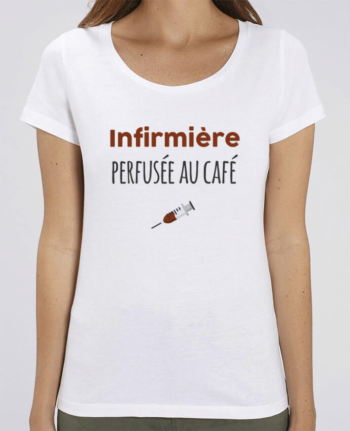T-shirt Femme Infirmière perfusée au café par tunetoo