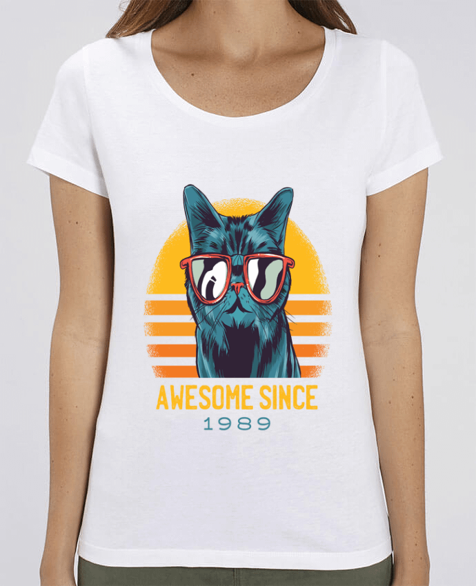 T-shirt Femme Awesome Cat par cottonwander