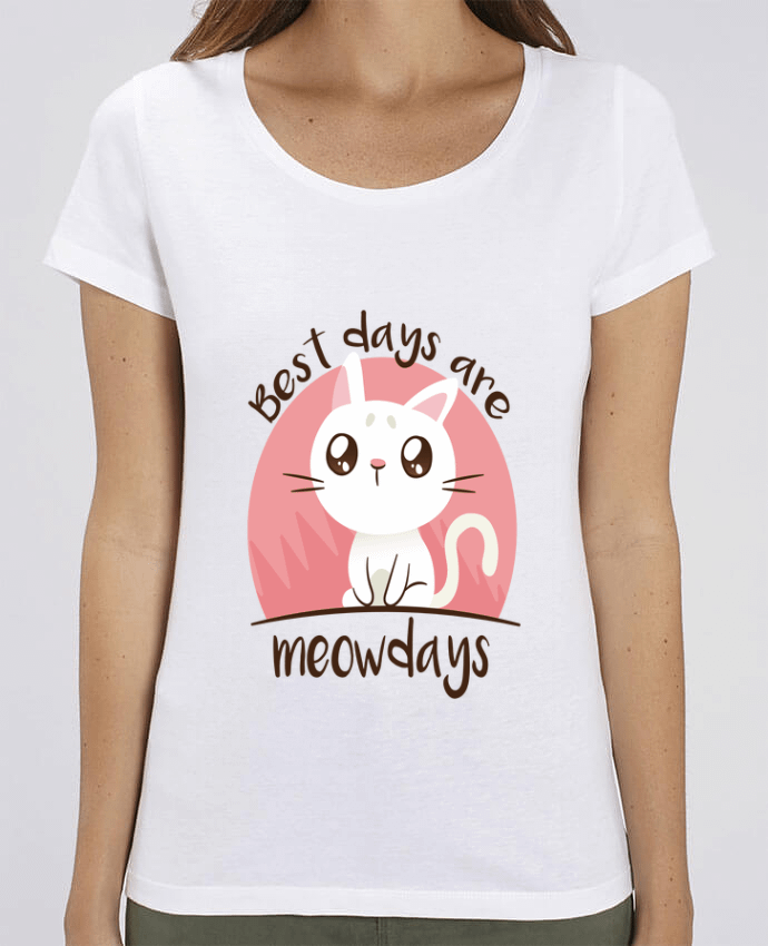 Essential women\'s t-shirt Stella Jazzer Best days with Cat by cottonwander