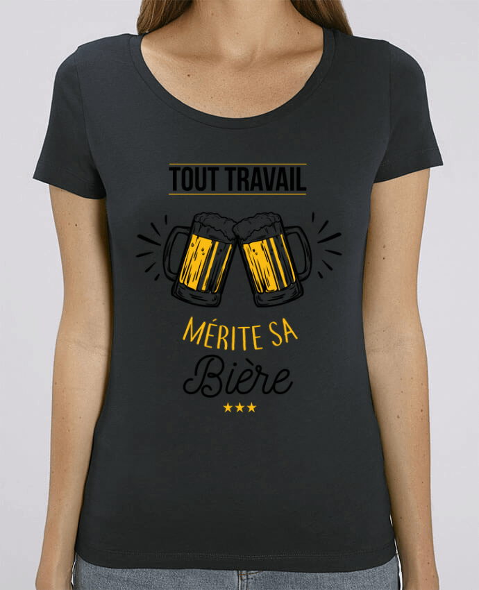 T-shirt Femme Tout travail mérite sa bière par La boutique de Laura