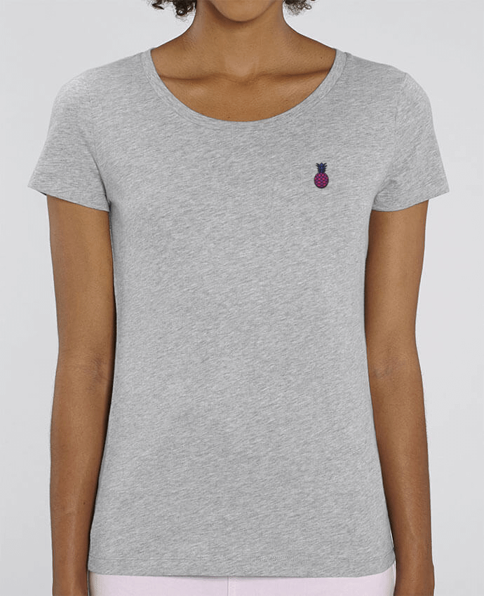 T-shirt femme brodé Ananas violet by tunetoo