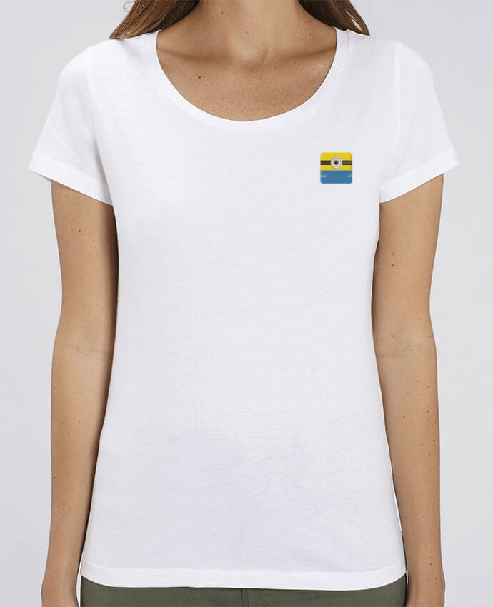 T-shirt femme brodé Minion carré brodé by tunetoo