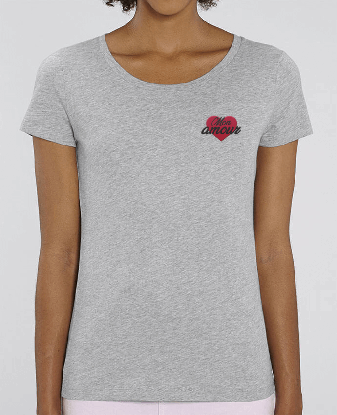 T-shirt femme brodé Mon amour by tunetoo