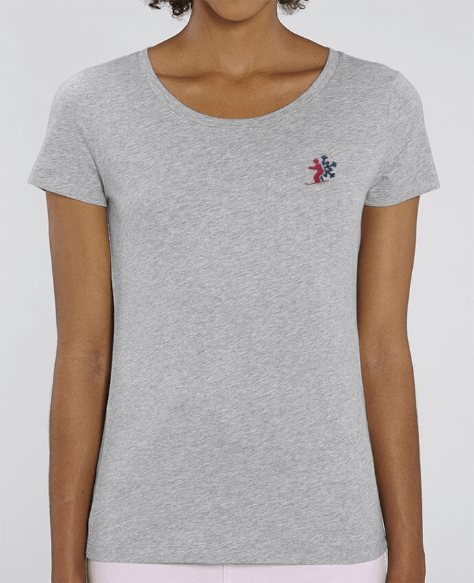 T-shirt femme brodé Skieur by tunetoo