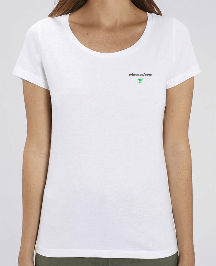 T-shirt femme brodé Pharmacienne par tunetoo