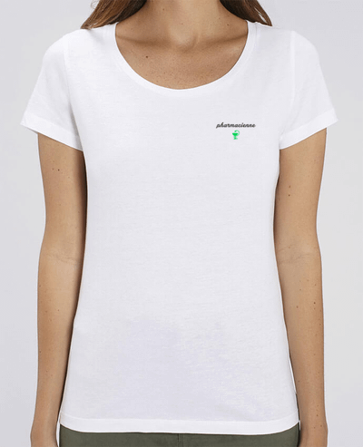 T-shirt femme brodé Pharmacienne par tunetoo