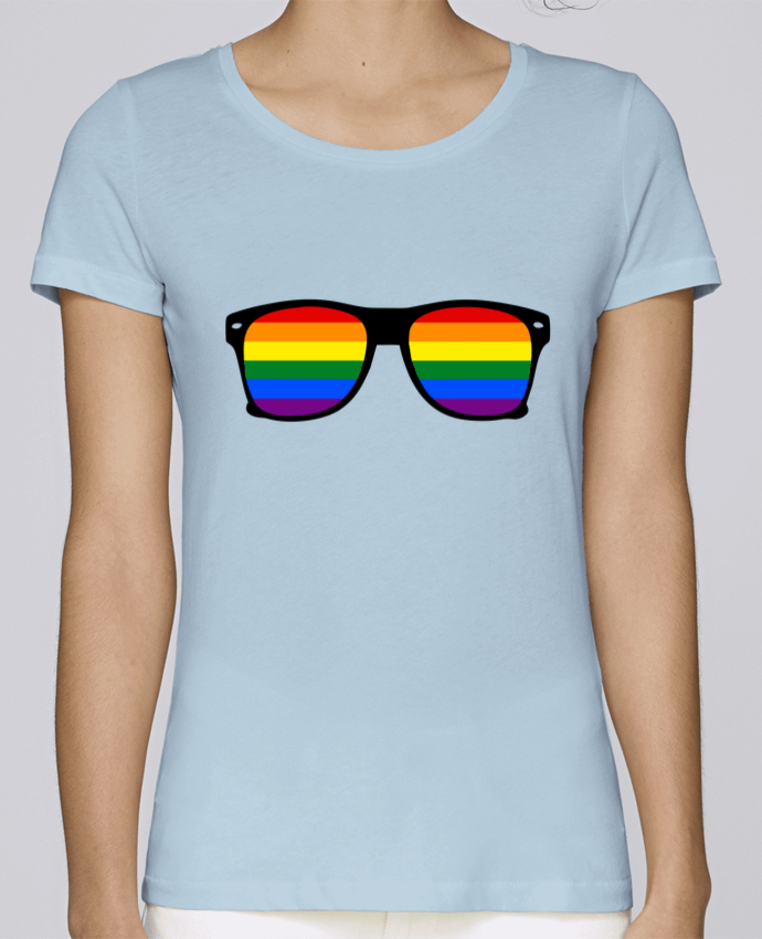Camiseta Mujer Stellla Loves Lunettes Gay pride rainbow por Benichan