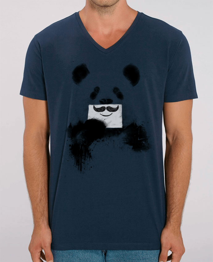 Camiseta Hombre Cuello V Stanley PRESENTER Funny Panda Balàzs Solti por Balàzs Solti