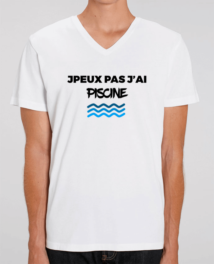 Camiseta Hombre Cuello V Stanley PRESENTER Je peux pas j\'ai piscine por tunetoo