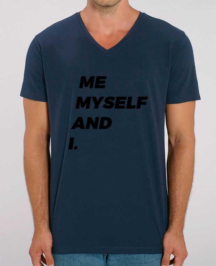 Tee Shirt Homme Col V Stanley PRESENTER me myself and i. by tunetoo