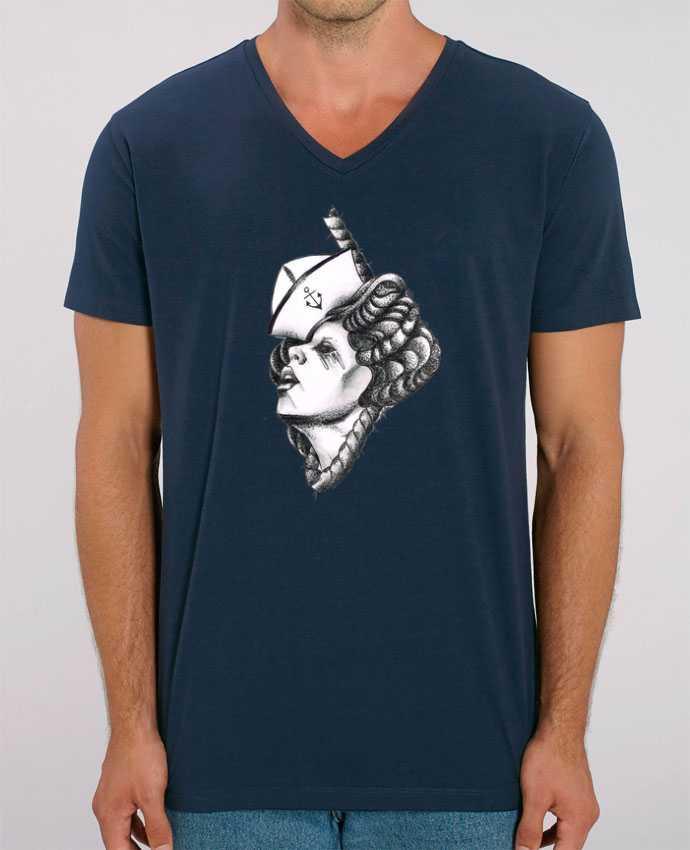 Tee Shirt Homme Col V Stanley PRESENTER Femme capitaine by david